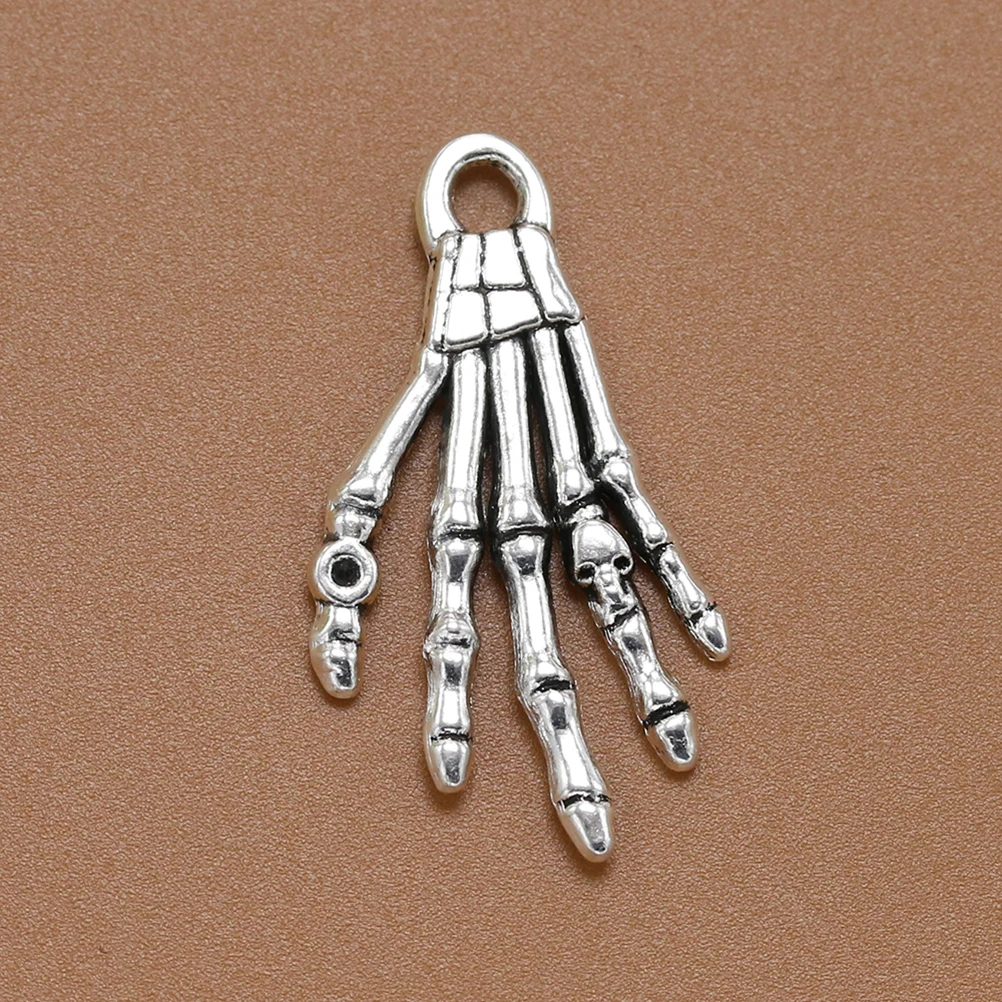 

10pcs Alloy Hand Charms Diy Jewelry Making Accessories Necklace Bracelet Keychain Dangle Scrapbooking Silver