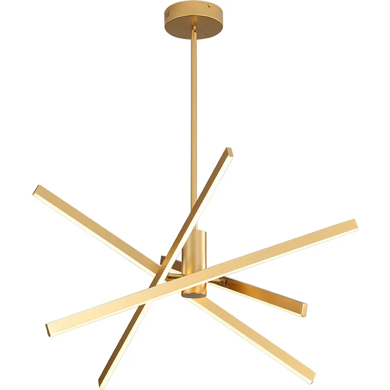 

Nordic minimalist living room study bedroom light three-dimensional line LED aluminum light geometric line dining chandelier