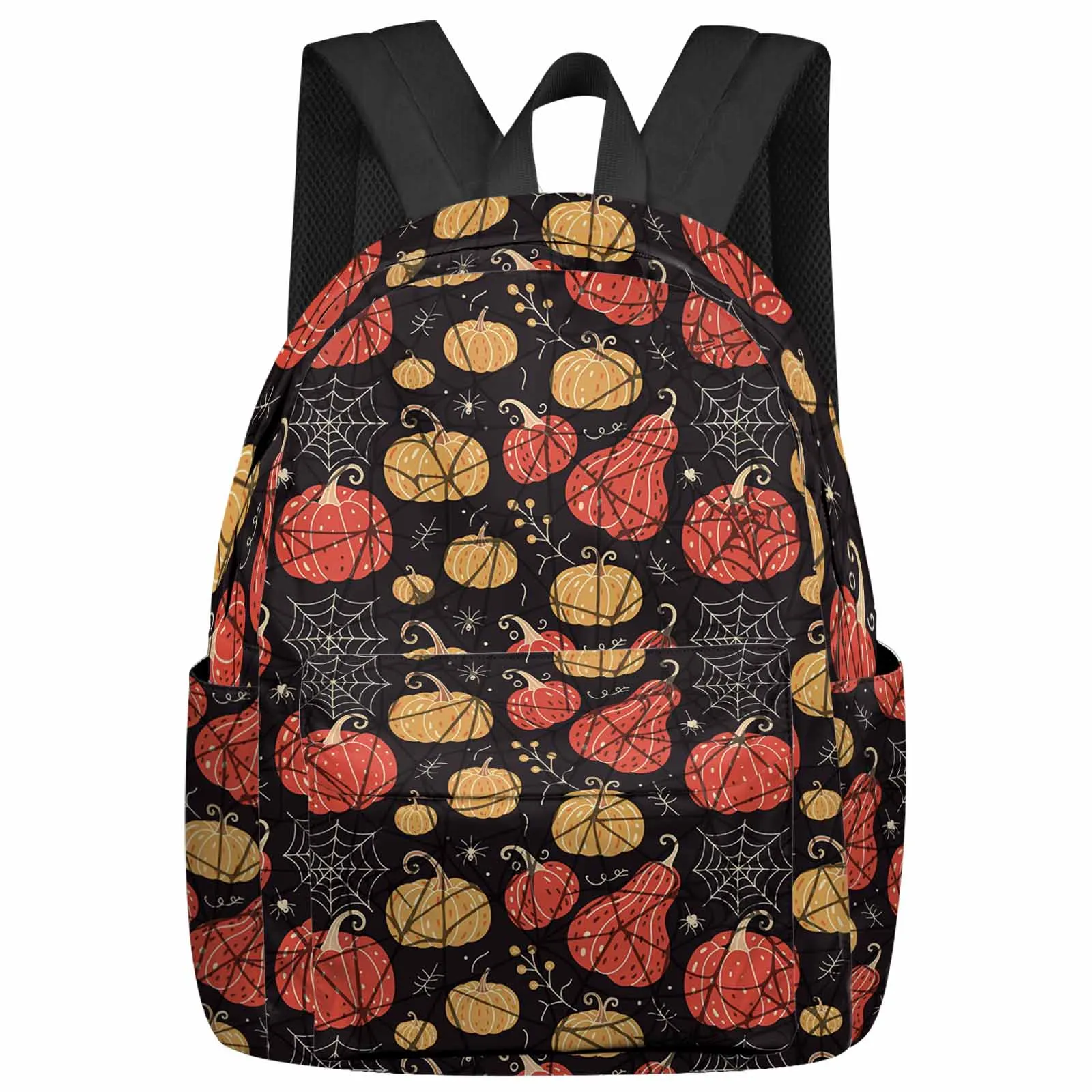 

Vintage Watercolor Pumpkin Halloween Backpacks Teenagers Student School Bags Men Women Travel Mochila