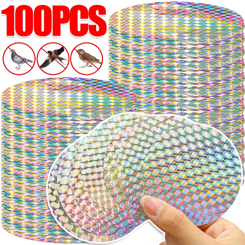 Reflective Bird Deterren High Reflectors Tape Anti Birds Scare Sticky Patch To Keep Bird Away Window Roof Outside Garden Decor