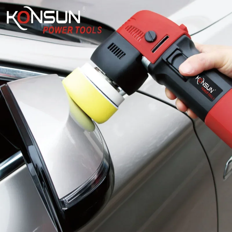 Gran oferta 2025, pulidor de doble acción KONSUN de 780W, herramienta de detalles de coches orbital de 10mm para corrección de pintura/bricolaje/uso Industrial con 6 S