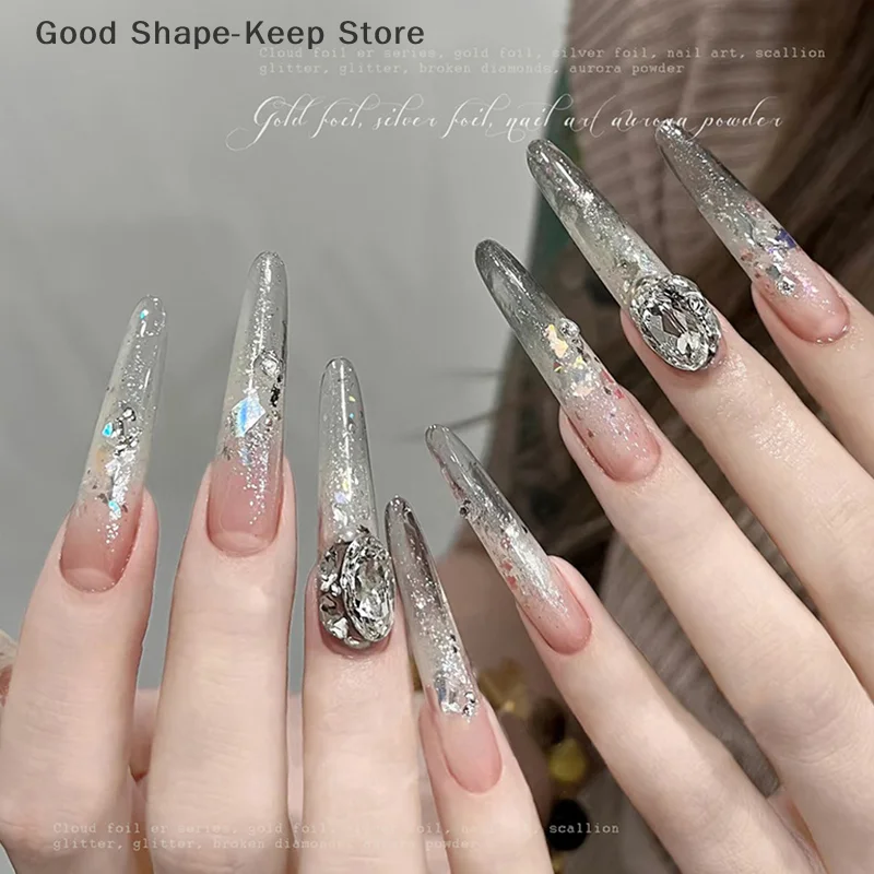 미니 반짝이는 별 네일 글리터 오각형 디자인 DIY 네일 아트 장식 박스 살롱 액세서리