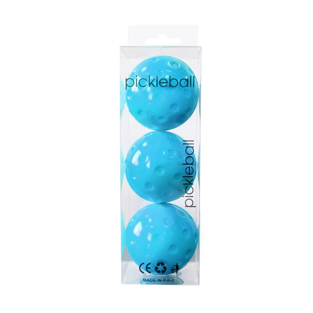3PCS Durable Multicolor Foam Pickle Ball 74mm Noiseless Pickleball Balls Soft PU Exact Bounce Quiet Pickleballs Sport Supplies