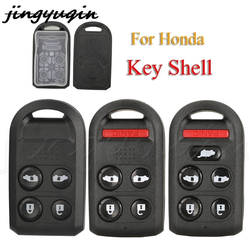 

jingyuqin 4/5/6Buttons Replacement Remote Car Key Shell Case Fob For Honda Odyssey 2005 2006 2007 2008 2009 2010
