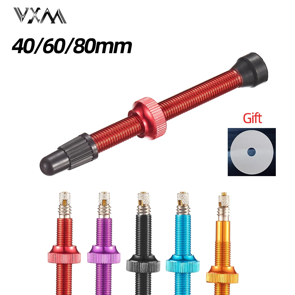 

1Pcs 40/60/80mm Tubeless Presta Valve F/V CNC Anodized Aluminum Alloy Bicycle Valve Road Bike Tubeless Tire Valve Cycling Part