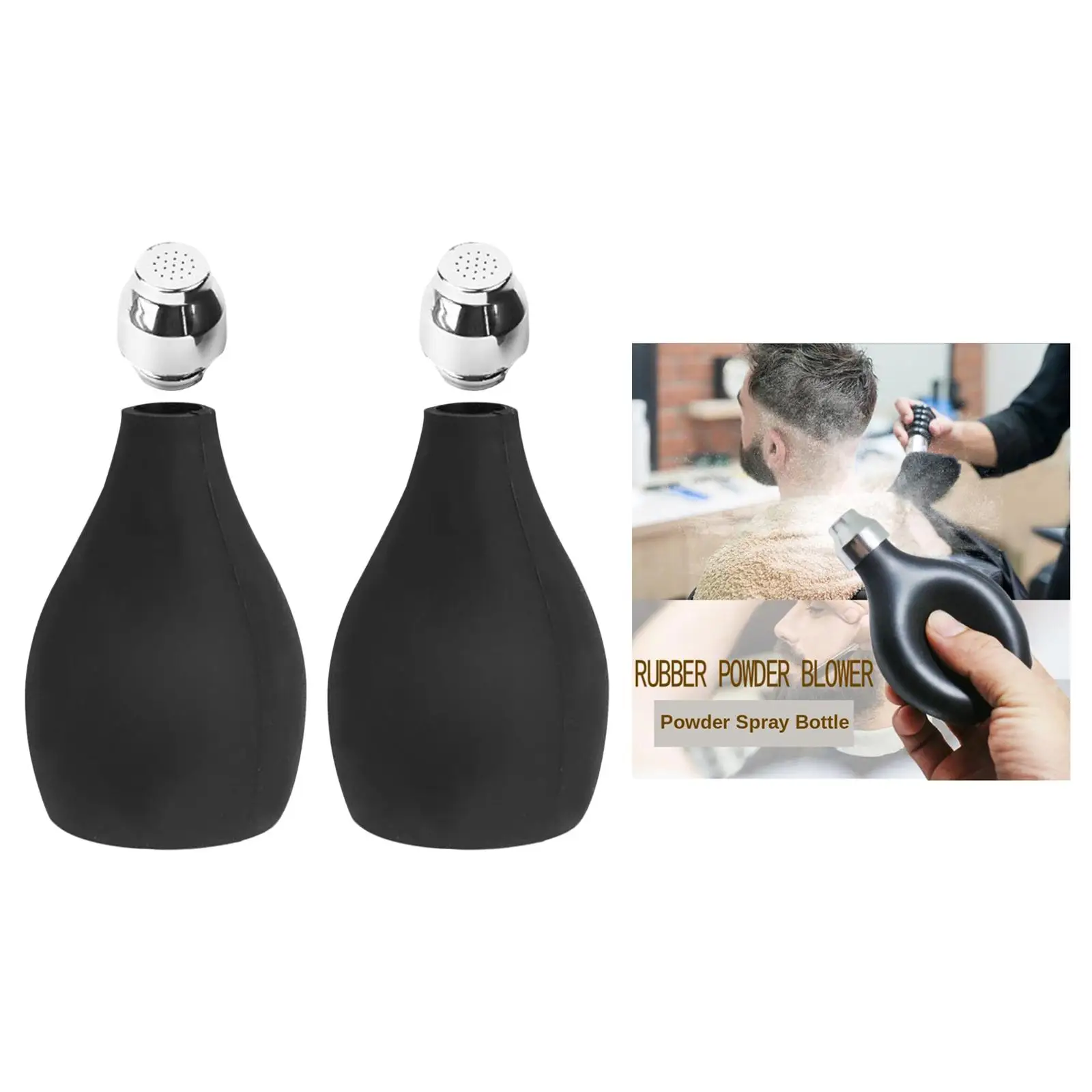 2 Pieces 100mL Dispenser Bottle - Talc Blower Puffer for Barbers,