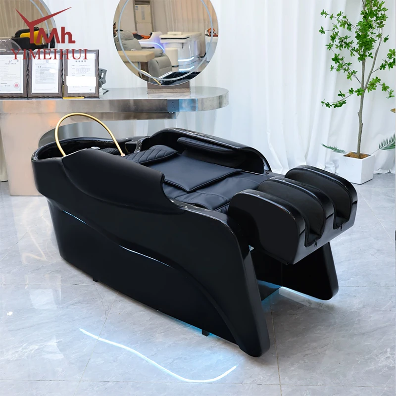 Wielofunkcyjne łóżko do mycia włosów z masażem i cyrkulacją wody do salonu fryzjerskiego/spa fryzjerskiego.