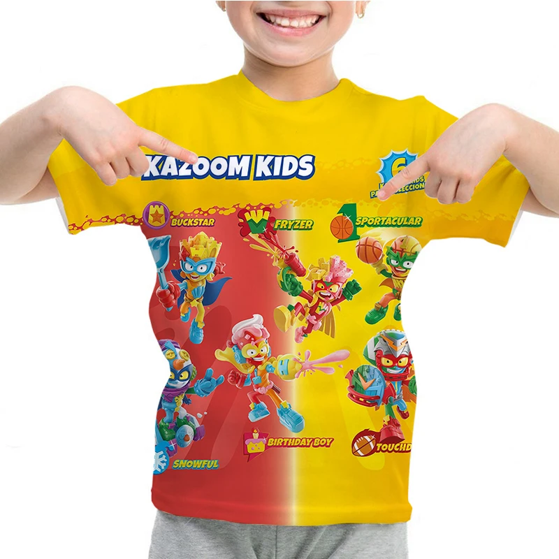 SuperThings MUTANT BATTLE Kids T Shirt Cartoon Print Boys Girls T-shirt Summer Tops Superzings O-Neck Tees Children Short Sleeve - view 6