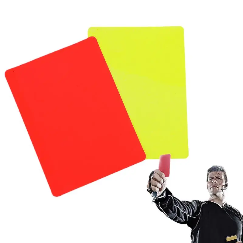 Football Soccer Referee Card Sets Warning Referee Red and Yellow Cards with Wallet Score Sheets Notebook Judge Accessories