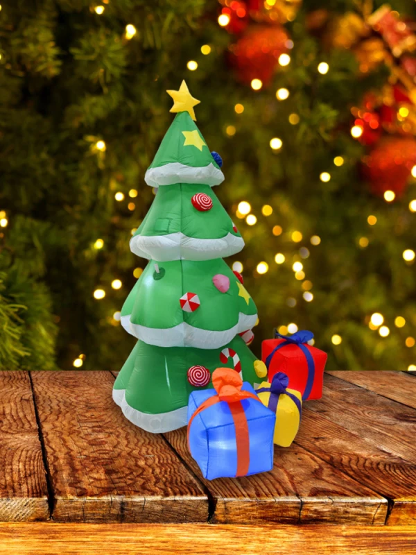 2.1m Inflatable Christmas Tree Inflatable DIY 2023 Merry Christmas Decorations With LED Lights for Home Outdoor Yard Lawn Decor