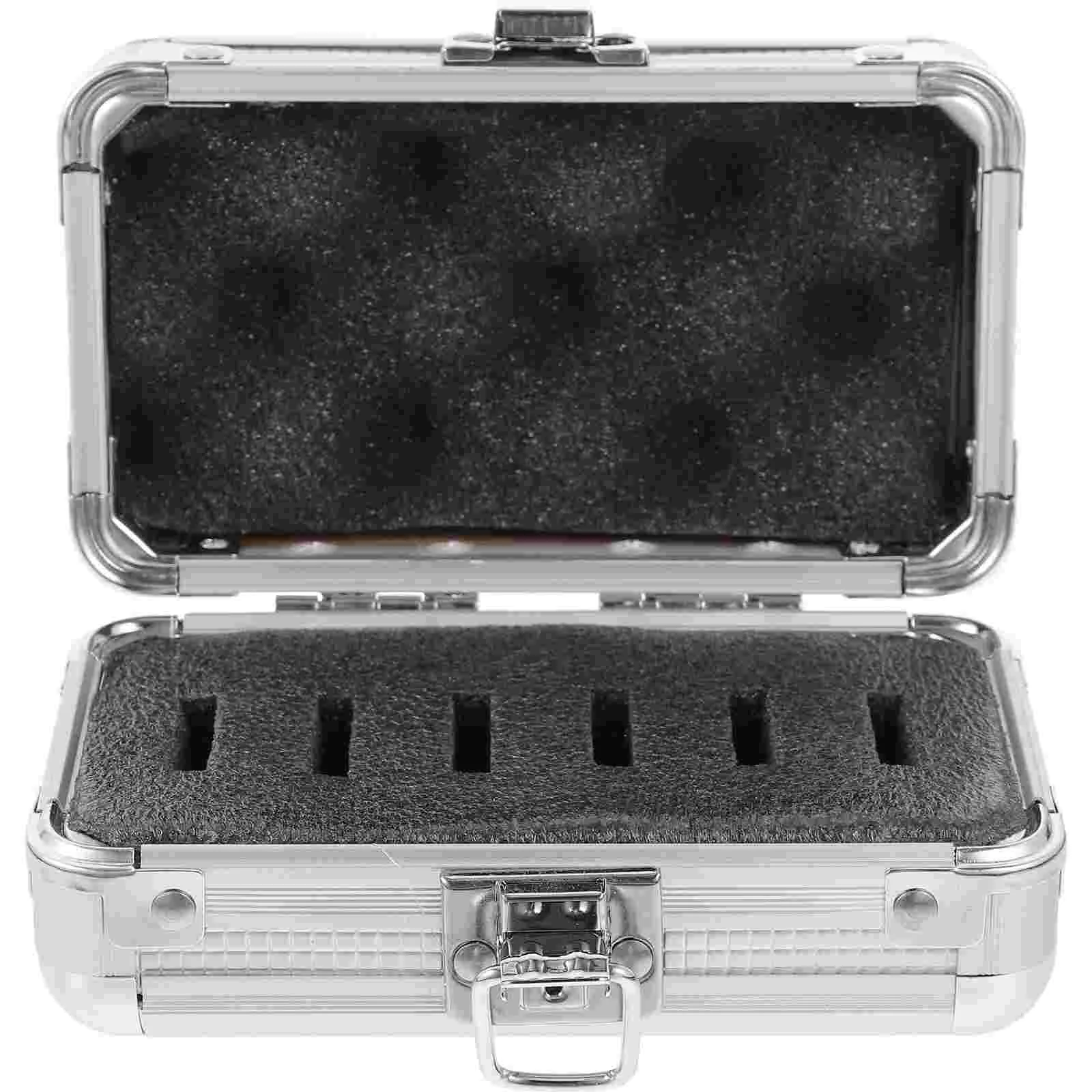 Eyepiece Filter Storage Box Telescope Aluminum Case Small Holder Silver with Foam