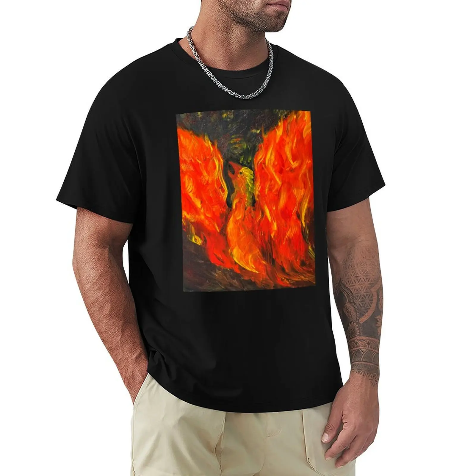 ..and From The Ashes She Is Reborn Phoenix. Alexandra Collection T-Shirt Basic Solid Tee for Daily Use