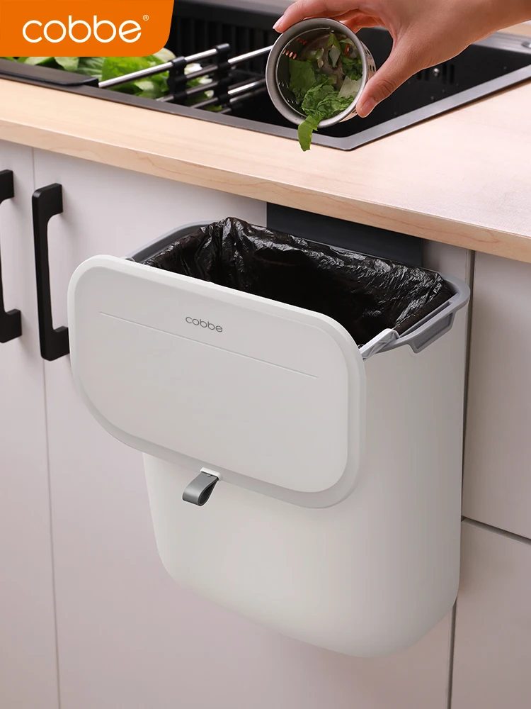 Kitchen garbage bin, household wall mounted with lid, toilet cabinet, door, kitchen waste storage bin, paper basket