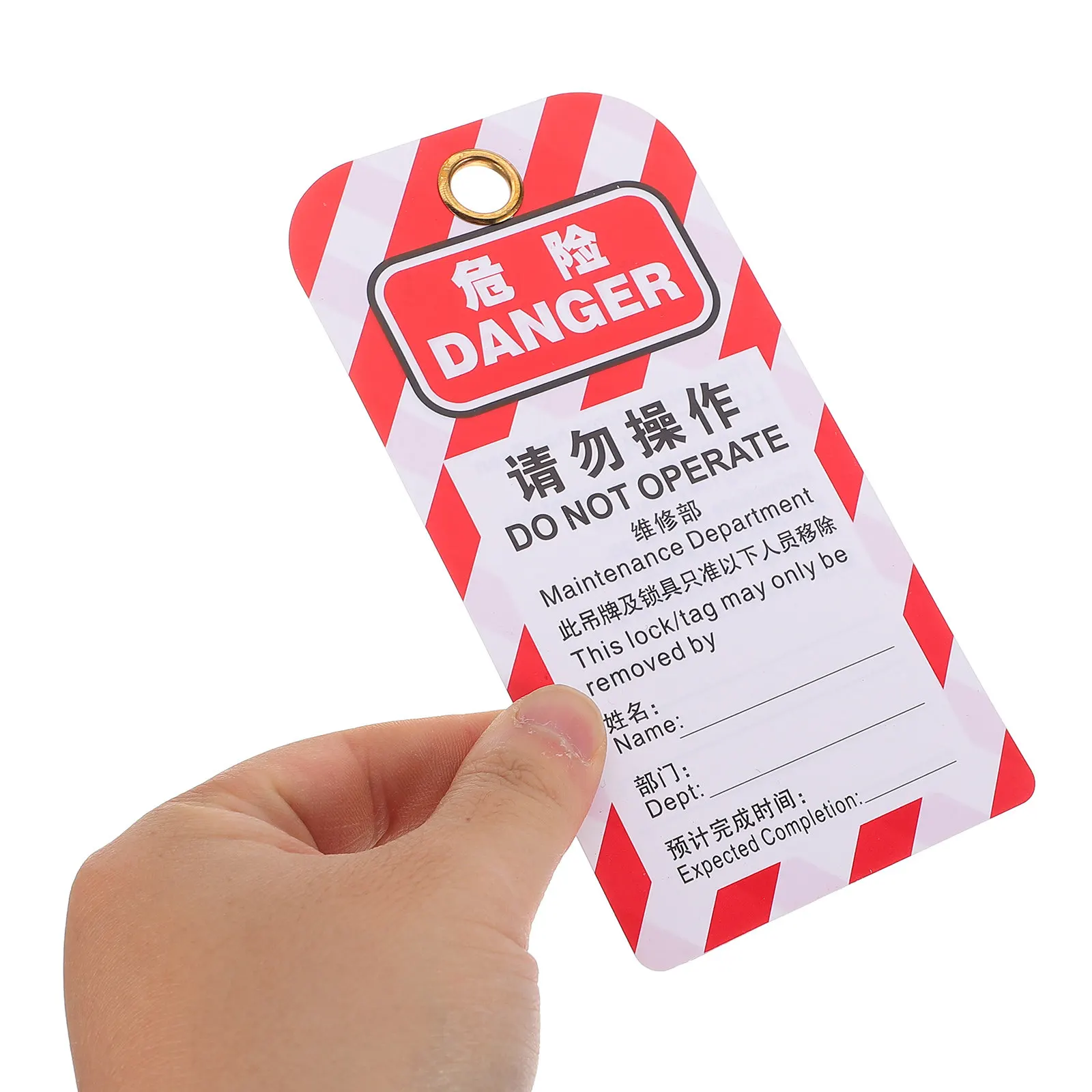 

5Pcs Safety Tags Clear Printed Warning Labels Lockout Tagout Tags for Industrial Construction Equipment Repair Do Not Operate
