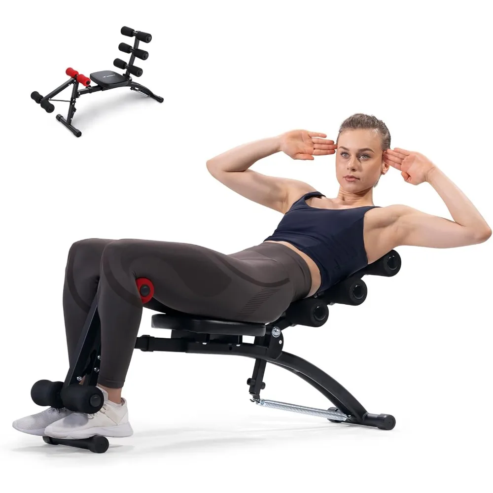 

Multi-Functional Adjustable Ab Trainer, Ab Workout Bench for Home Gym, Sit Up Machine for Abdominal, Exercise