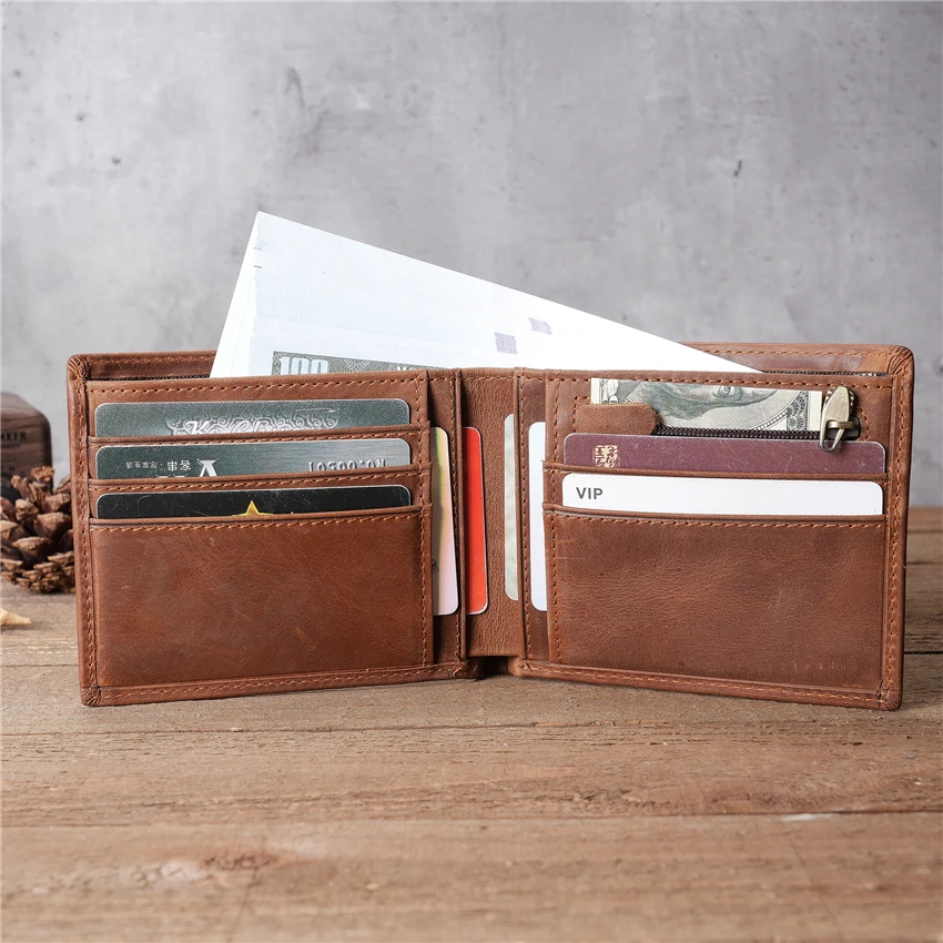 

Genuine Leather Card Holder Business Card Id Holder Credit Card Case Wallet For men Cardholder Fashion Coin Purse Men's wallet