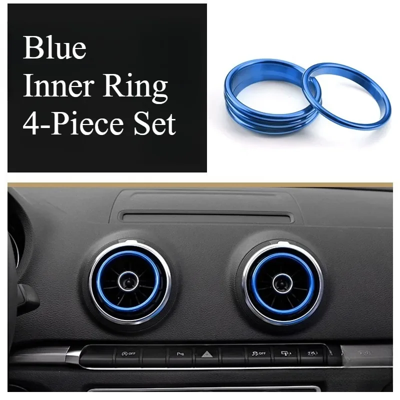 For Audi A3/S3 Air Conditioner Trend Color Decorative Circle New Interior Dashboard Central Control Automotive Modification