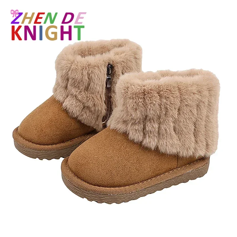 Children Shoes Simple Winter Cotton Inserts Boots Comfortable Soft Soled Girl Snow Boots Warm Sneakers Зимние Ботинки Детские