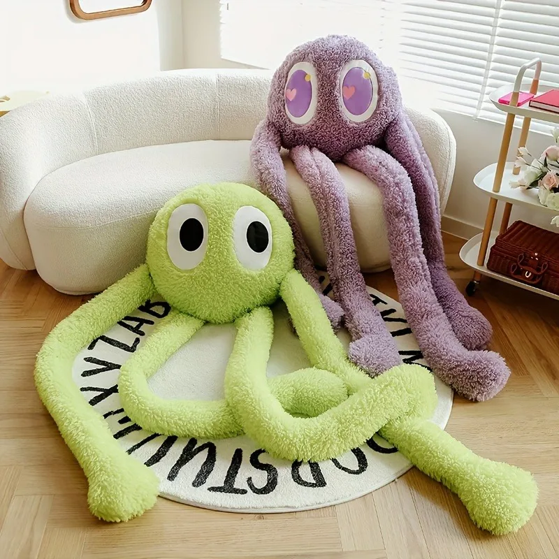 35.4Inch Adorable Long-Legged Octopus Plush Doll Pillow, Soft Stuffed Comfort Toy, Lovely Throw pillow Gift For Birthday&Holiday