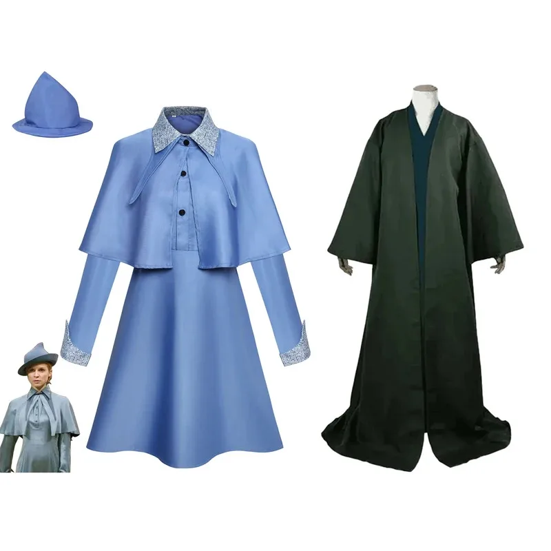 

Adult Lord Voldemort Cosplay Costume Halloween Cloak Long Party Robe Cape School Unifrom Outfit Stage Performance Clothing