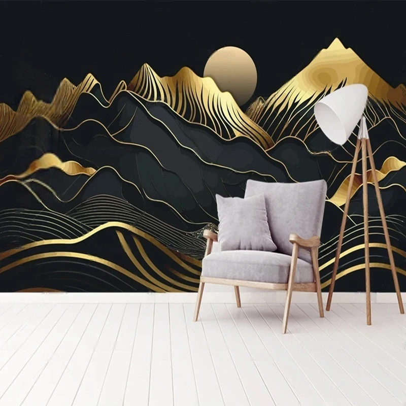 

MU8669 Modern Natural Landscape Waterfall Photos Wallpapers 3D Wall Cloth Living Room Bedroom TV Background Wall 3D Large Mural