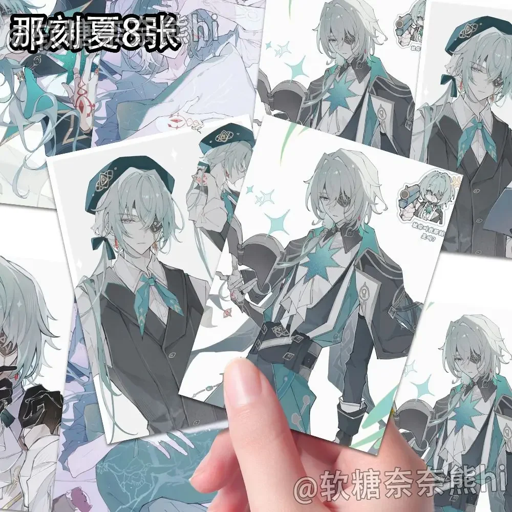 8Pcs/Pack Game Personal ID Card Anaxa Anaxagoras Printing Card LOMO Anime Cards Valentine's Day Gift