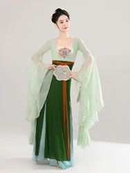 Classical Dance Costumes Women Elegant Long Gauze Clothes Green Suit Performance Outfit Practice Clothes Ancient Han Costume