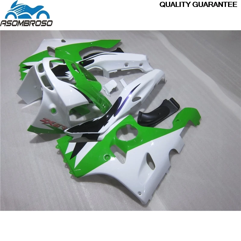 All New Bodyworks For Kawasaki Ninja ZX6R Fairing Kit 1994-1997 Green White Black Plastic Fairing Set Zx6r 94 95 96 97 08