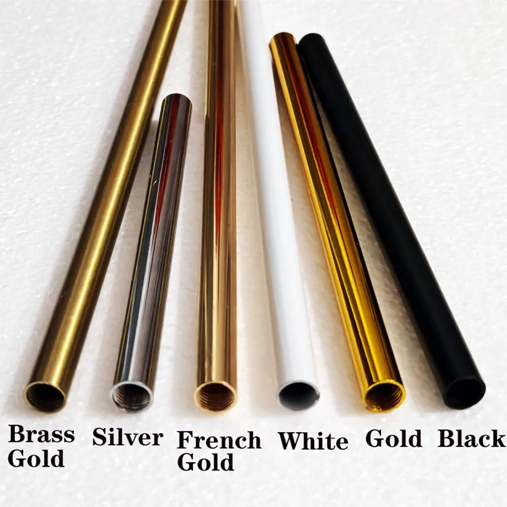 Table lamp/pendant lamp Connecting Rod Black/White/Gold/Silver M10 Inner Thread Screw Metal Hollow Tube For Lighting Accessories