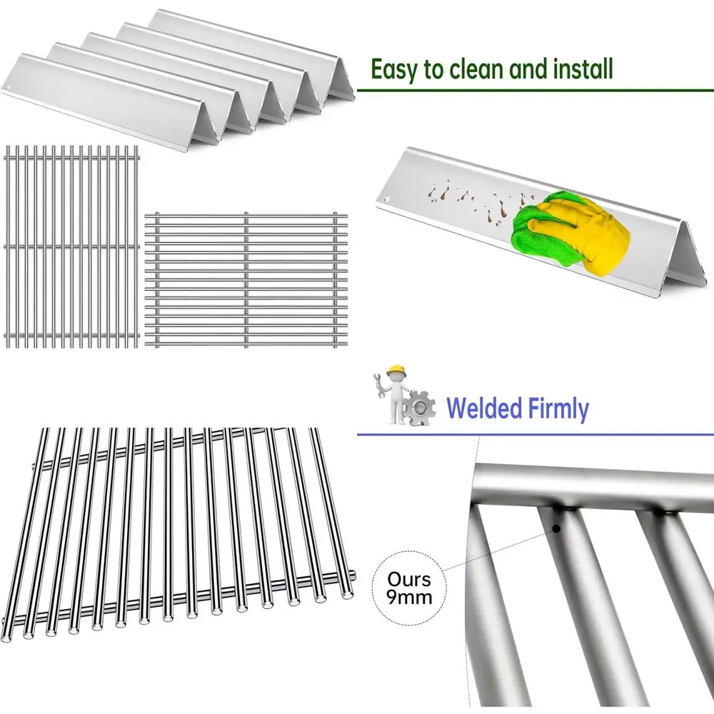

Grill Grates Replacement for Spirit II E-310, E-320, S-310, S-320, GS4 Spirit 2 300, 15.3 & 17 Stainless Steel BBQ Accessories
