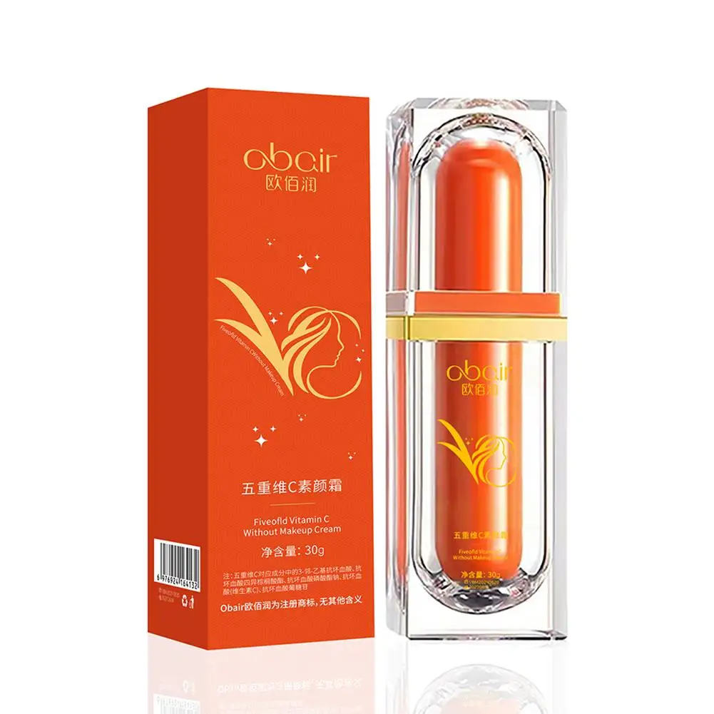 Crema de maquillaje VC de 30g, crema de tono VC, blanqueamiento, cuidado iluminador, maquillaje perezoso, corrector humectante, crema de cuidado Natural de la piel F4P9