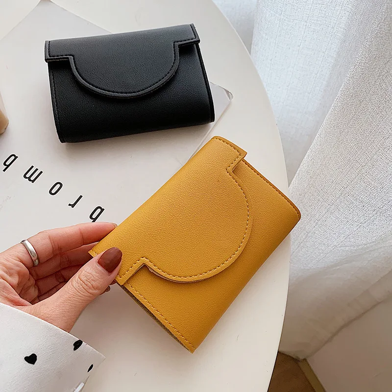 

Multifunction Card Holder Coin Purse Fashion Simple Three Fold Short Clip Female Mini Wallet Casual And Fashionable Clutch