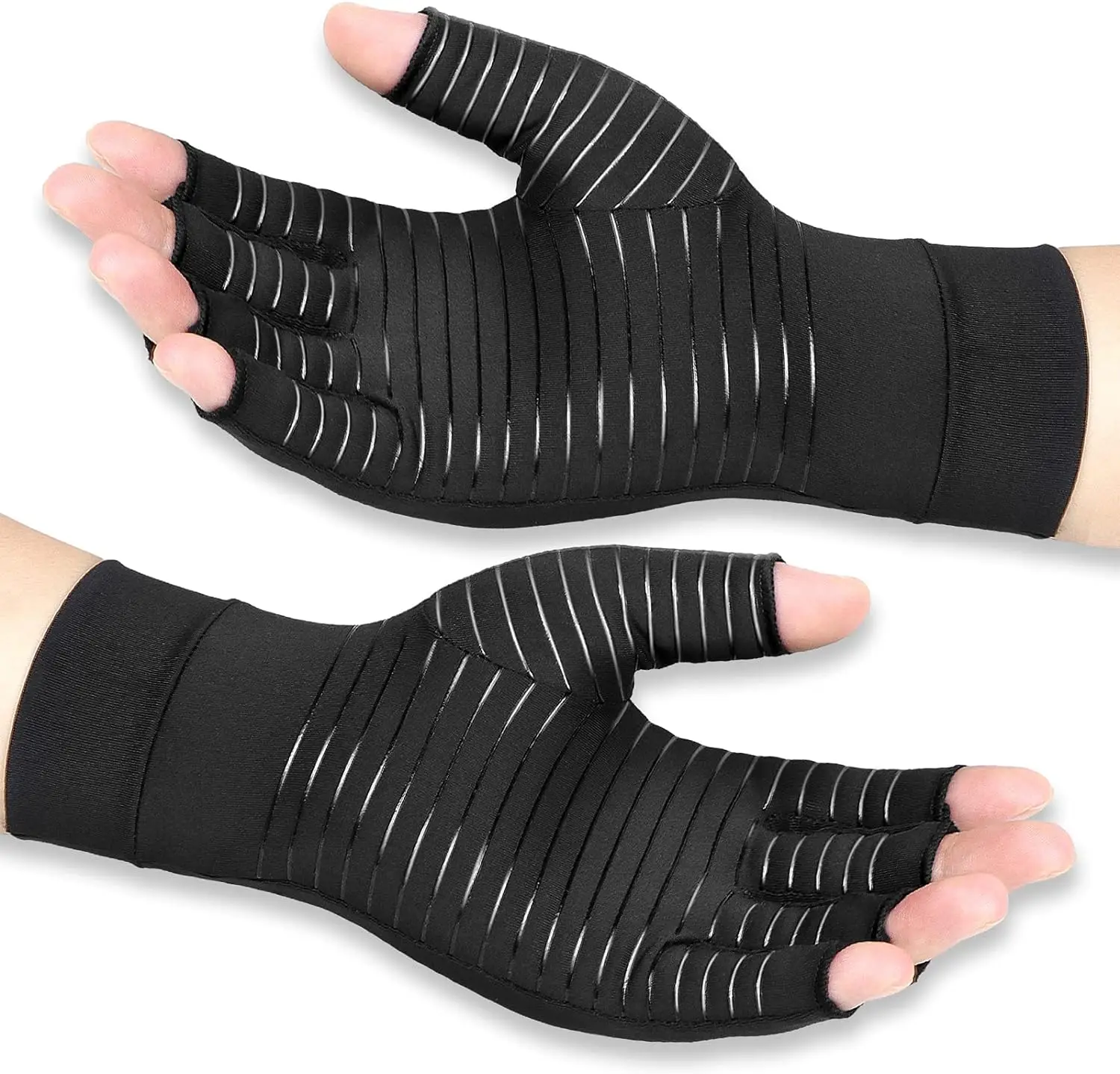 Guantes de cobre para artritis para aliviar el dolor de manos, osteoartritis reumatoide, hinchazón, túnel carpiano, guantes de compresión
