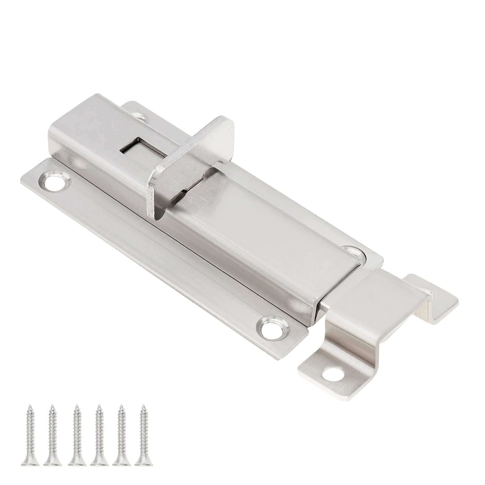 

4inch Door Bolts Latch Stainless Steel Sliding Door Lock Surface Mounted Slide Bolt for All Types of Internal Doors