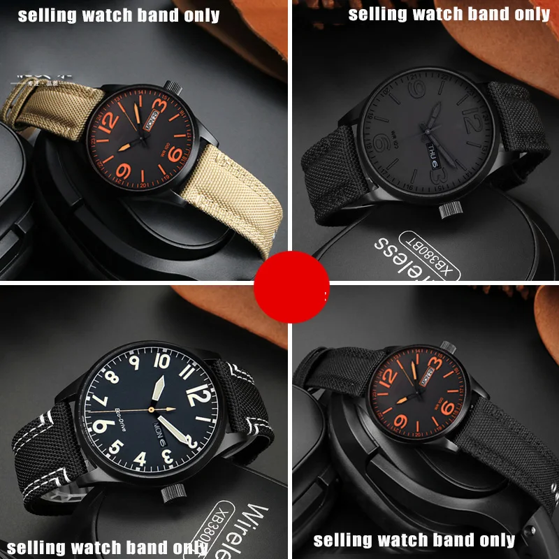 Нейлоновый холщовый ремешок для часов Citizen City светильник Energy Sao Orange BM8475 BM8478 series, водонепроницаемые аксессуары для часов, мужские 20 мм 22 мм