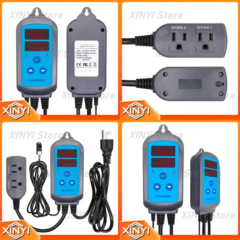 IHC-200 Digital Dural Stage Humidity Controller for Humidifier Dehumidifier Thermometer for Aquariums