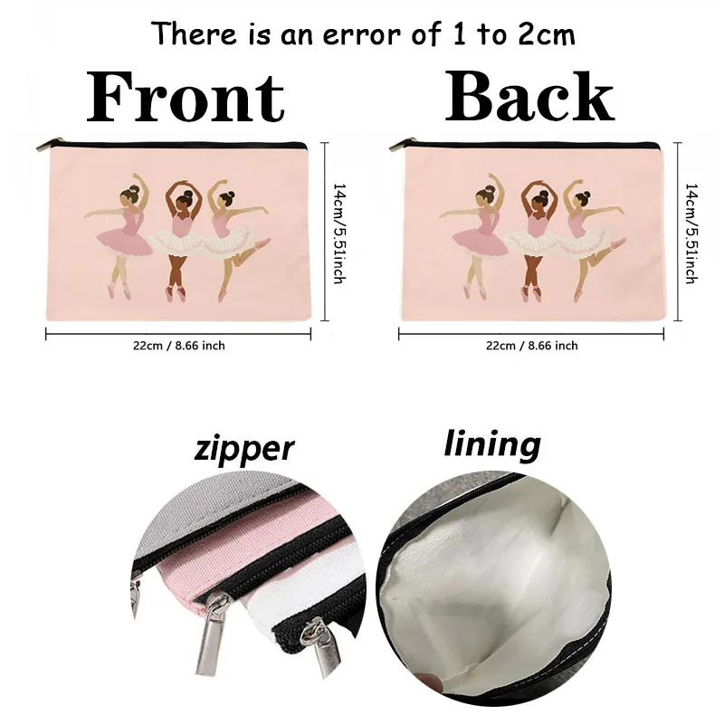 1 pc  christmas gift for ballet lover   pattern Makeup Bag, Travel Toilet Storage Bag