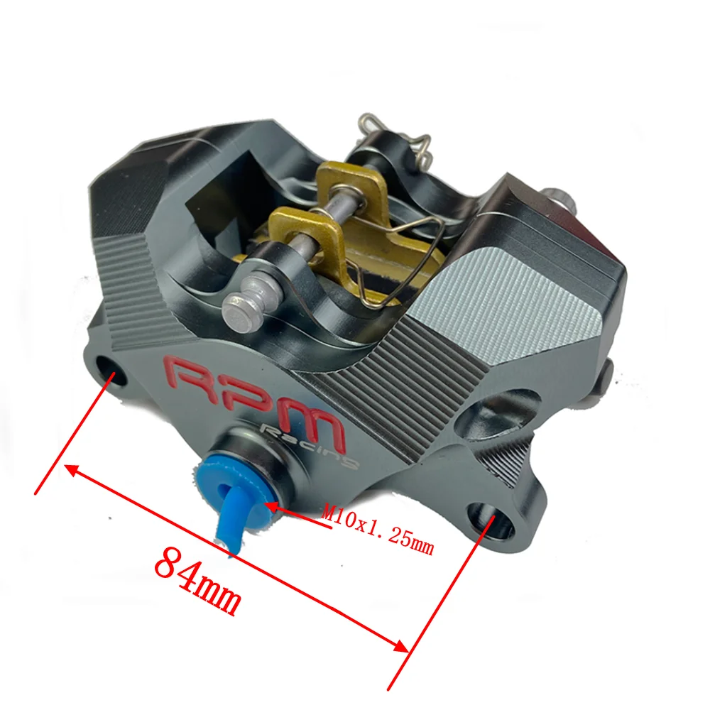 CNC Aluminum 2‑Piston Rear Brake Caliper 84mm Small Crab Universal for 125cc 150cc Motorcycle Scooter Modified Parts