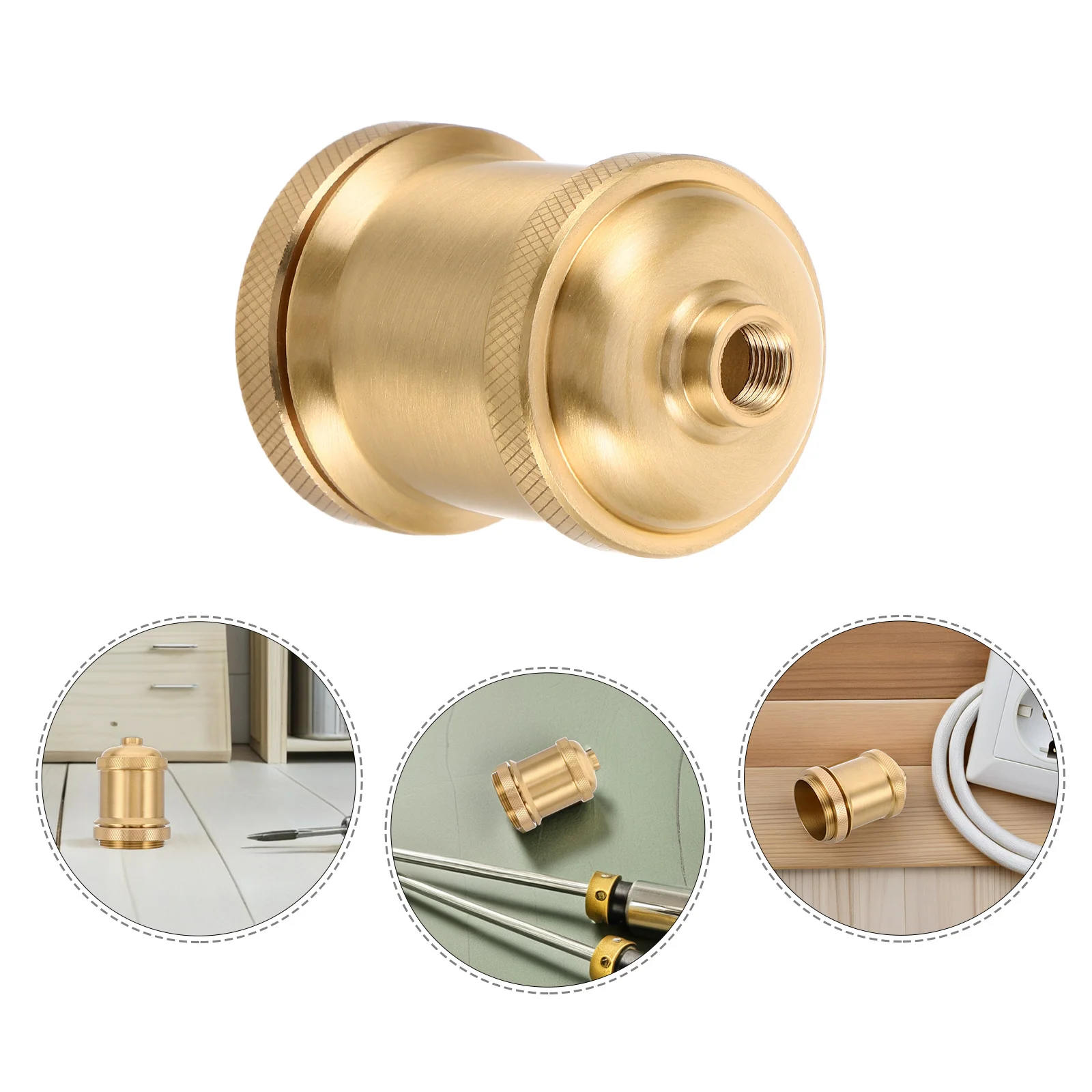 

Vintage Copper E27 Lamp Holder Pendant Light Socket with Single Ring Design for DIY Lamp Projects Home Office Decor