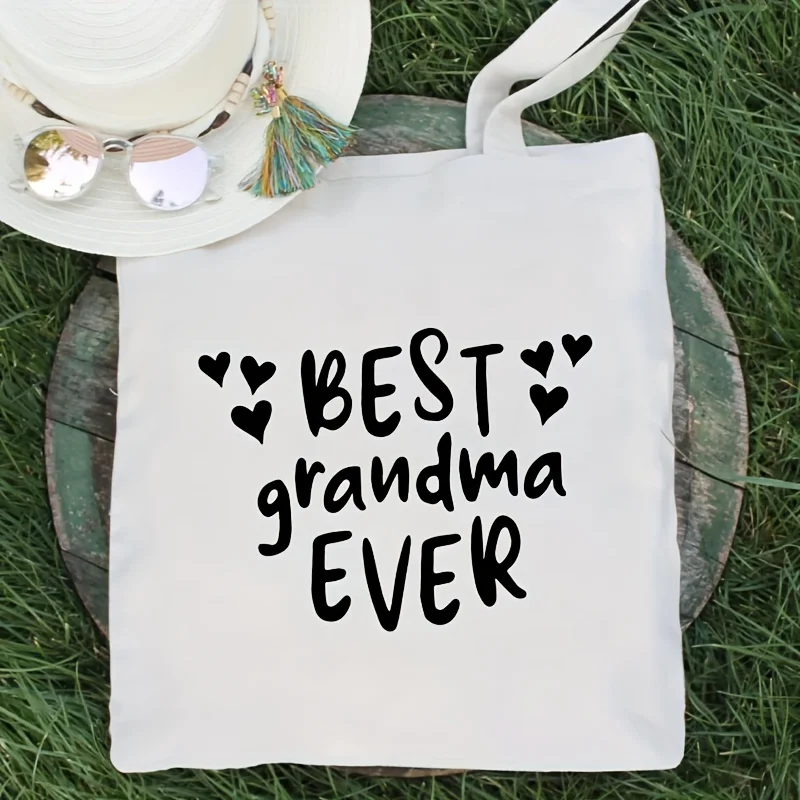 Best Grandma Ever Tote Bag Large Capacity Shopping Bags Fashion Amusing Harajuku Summer Commute Streetwear Funny Cool Canvas Bag