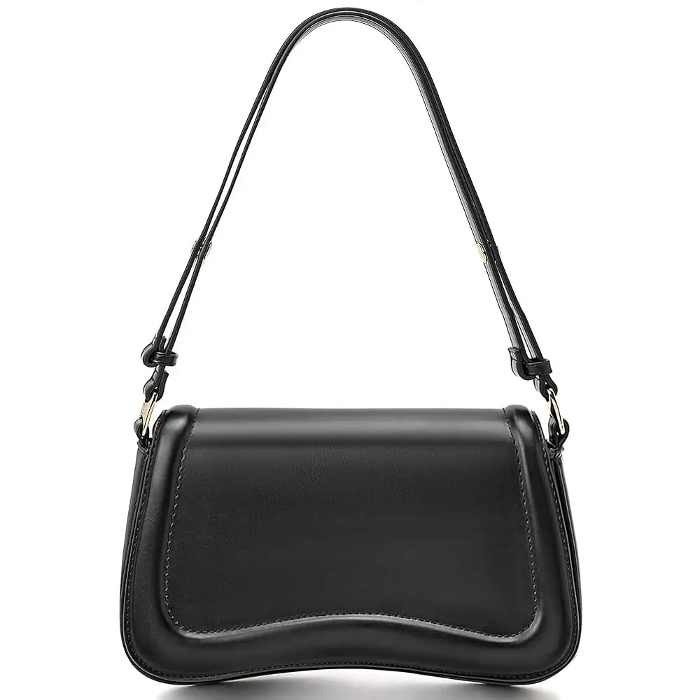 Shoulder Bag for Women Vegan Leather Crossbody Purse with Zipper Small Clutch Hobo Purse Trendy Underarm Bag