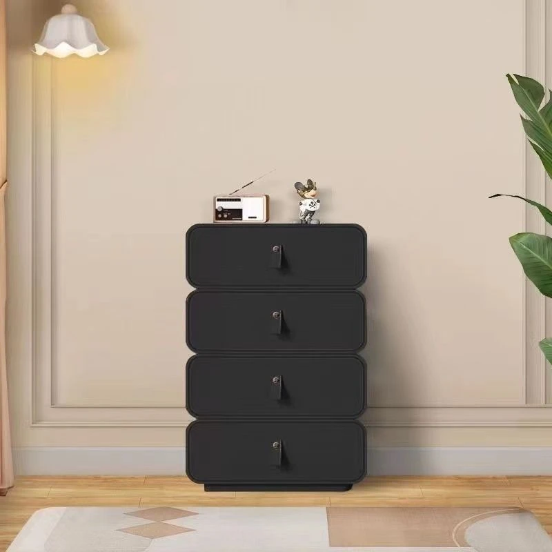 Creative new cream wind solid wood storage cabinet simple and fully equipped four-bucket chest of drawers living room bedroom