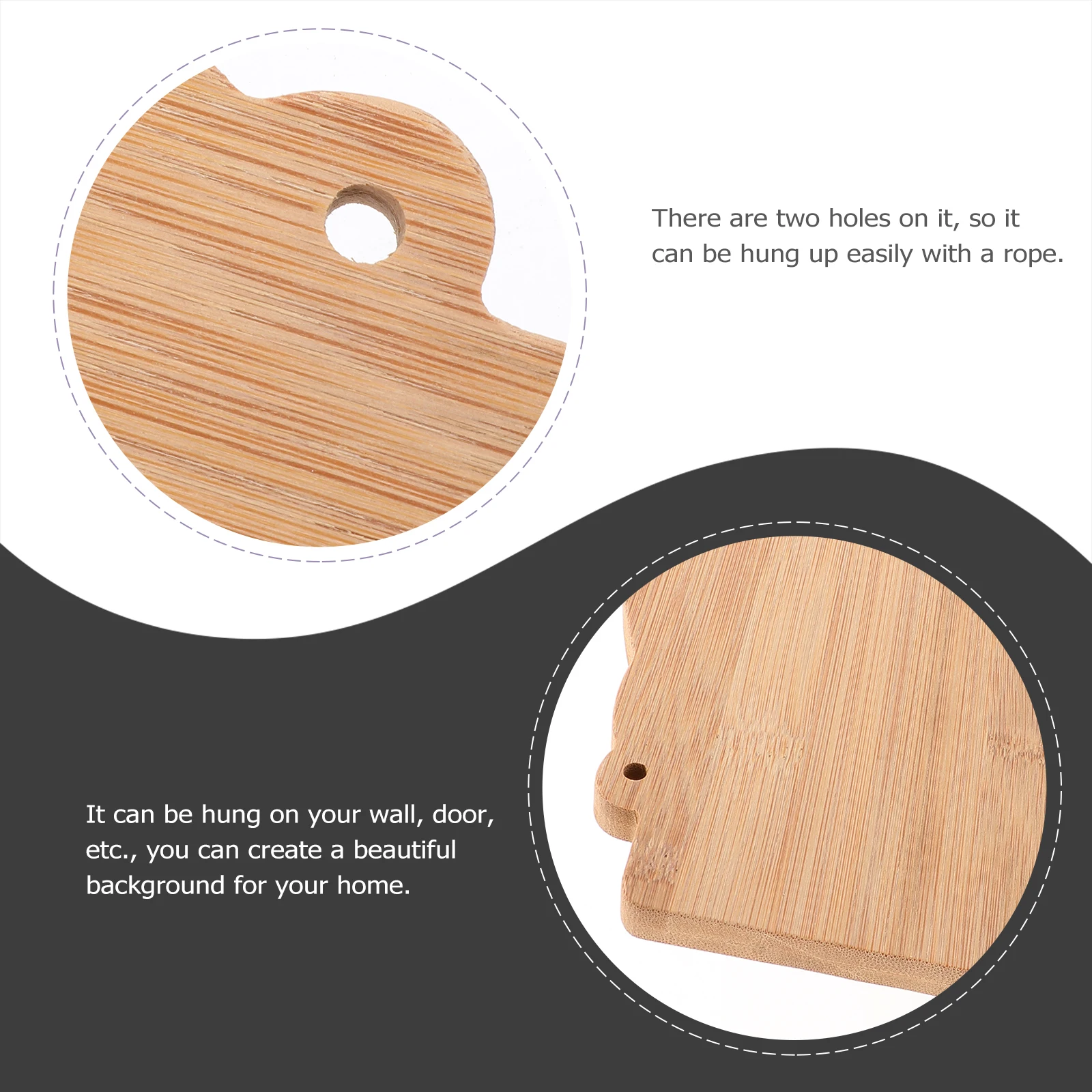 

2Pcs Blank Board Bamboo Wooden Unfinished DIY Diy Craft Wood Sign Craft Hanging Plaque Room Garden Door Decoration