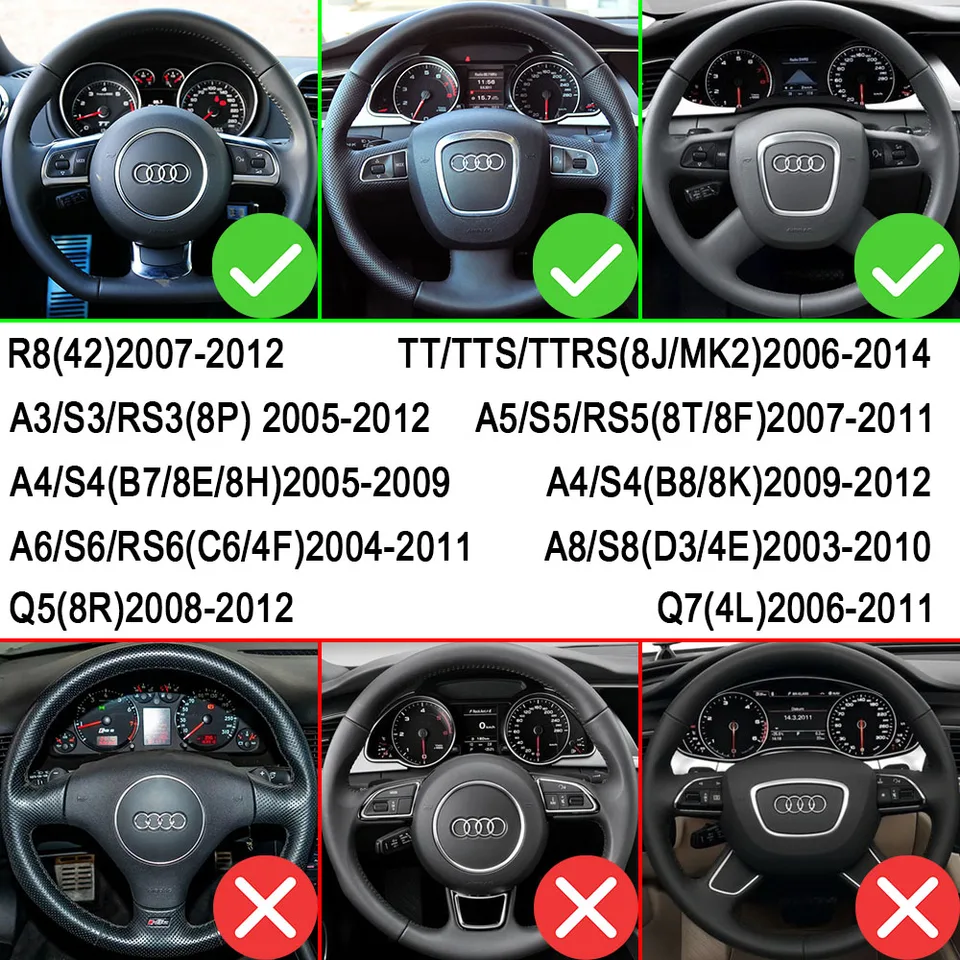 Paddle Shifter For Audi A4 B8 A3 8P S3 A5 A6 S6 C6 Q5 A8 R8 TT TTS