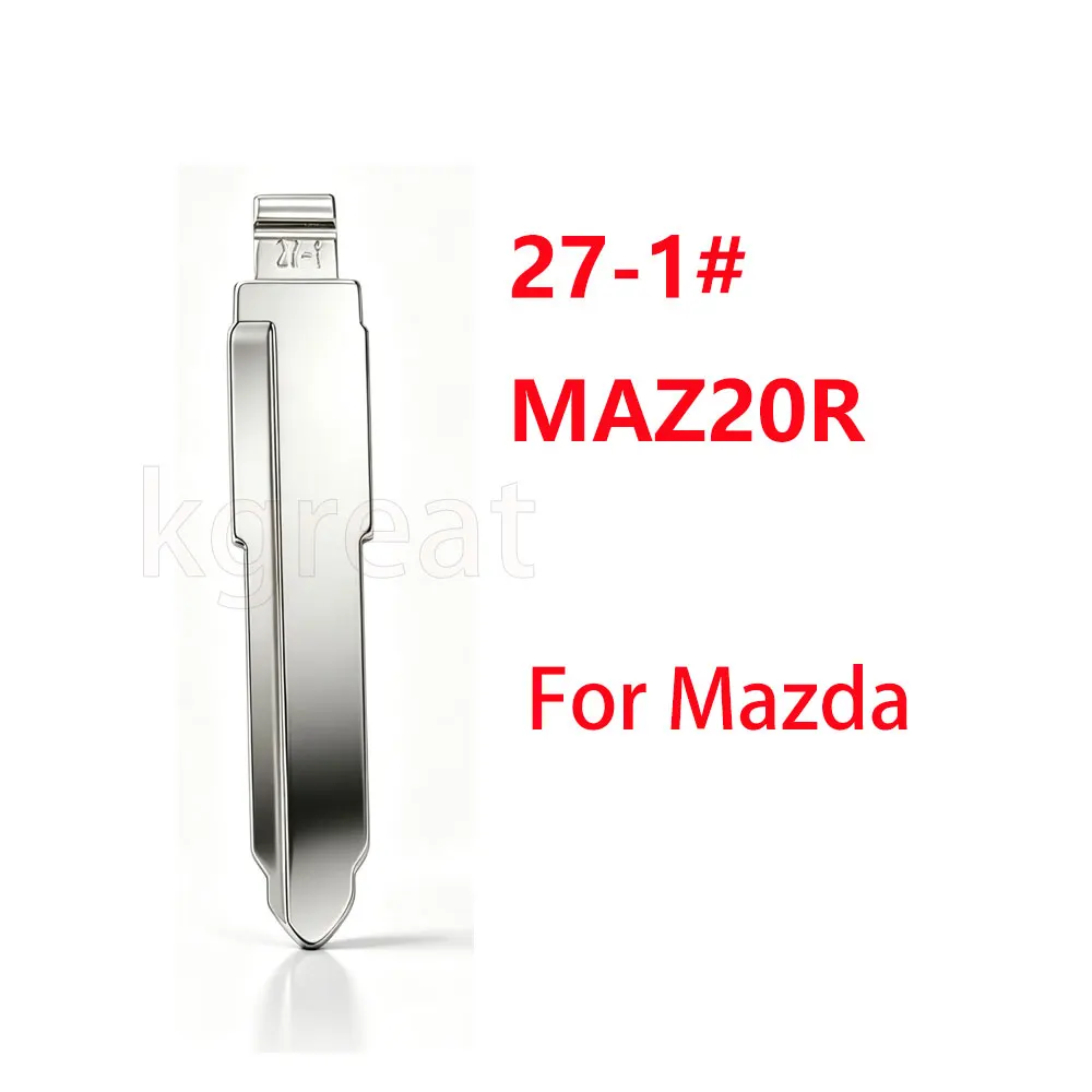 10pcs 27-1# MAZ20R MAZ24R Metal Uncut Blank Flip Remote Key Blade For Mazda for Keydiy KD Xhorse VVDI JMD