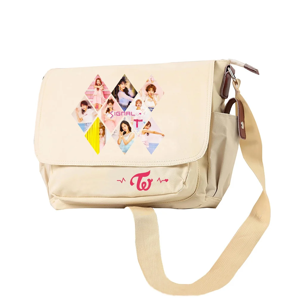 Kpop Twice Oxford Printed Women Fashionable Crossbody Bag Handbag Nayeon Jeongyeon Momo Sana Jihyo Mina Gift Fans Collection