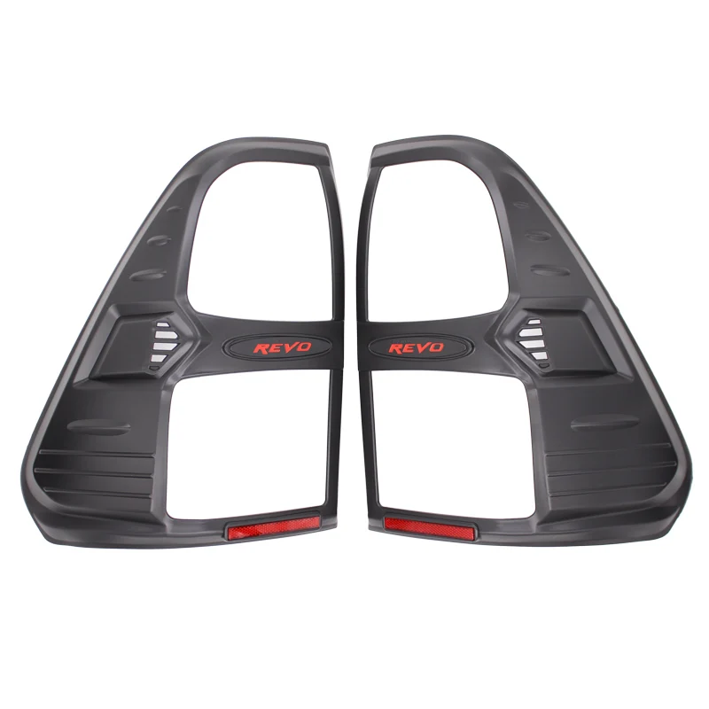 Accesorios Hilux REVO Tail Light Cover For Toyota Hilux 2015-2020 ABS Black Matte Decoration Car Exterior Rear Lamp Hoods