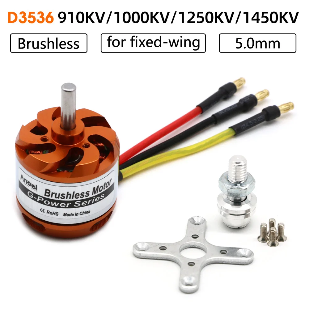 D3536 910KV 1000KV 1250KV 1450KV Brushless Outrunner Motor For Mini Multicopters RC Plane Helicopter