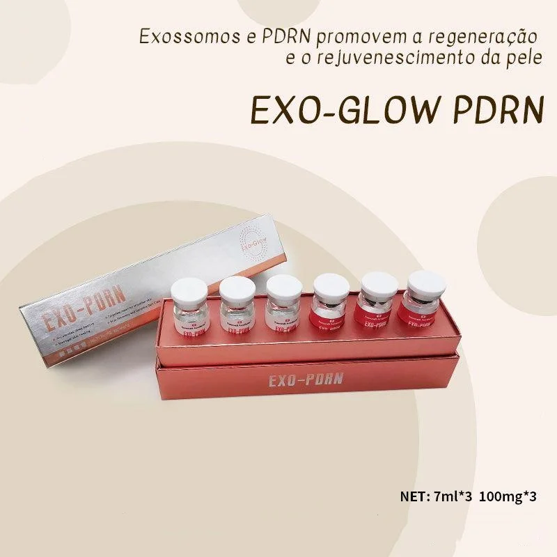 6 Vials/Box EXO-Glow Stem Cell PDRN Salmon Exossomes Facial Serum for Dermapen Skin Care PL-LA Anti-Aging Facial Essence Ampoule
