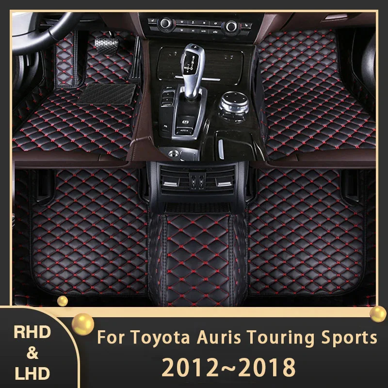 

Car Floor Mats For Toyota Auris Touring Sports Corolla E180 2012~2018 Custom Auto Foot Pads Leather Carpet Interior Accessories